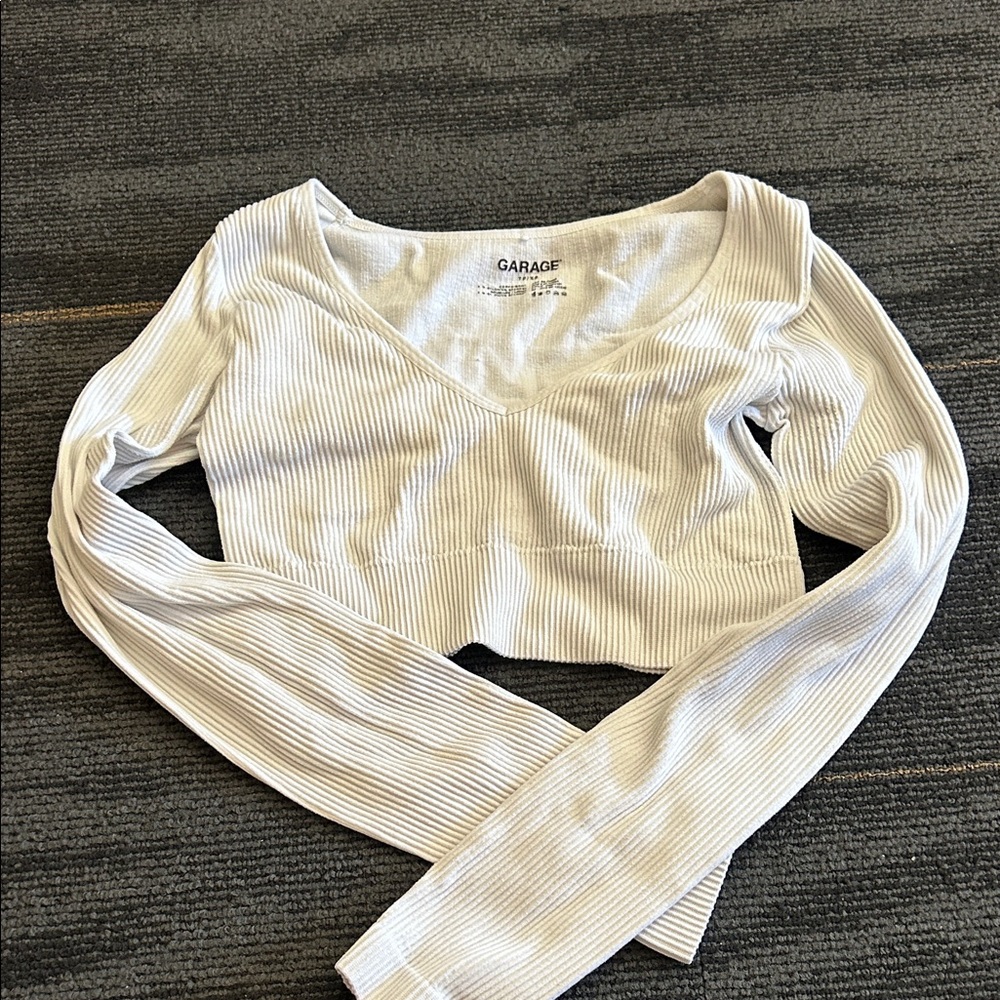 Garage Women's Ribbed Crop Top - Cream